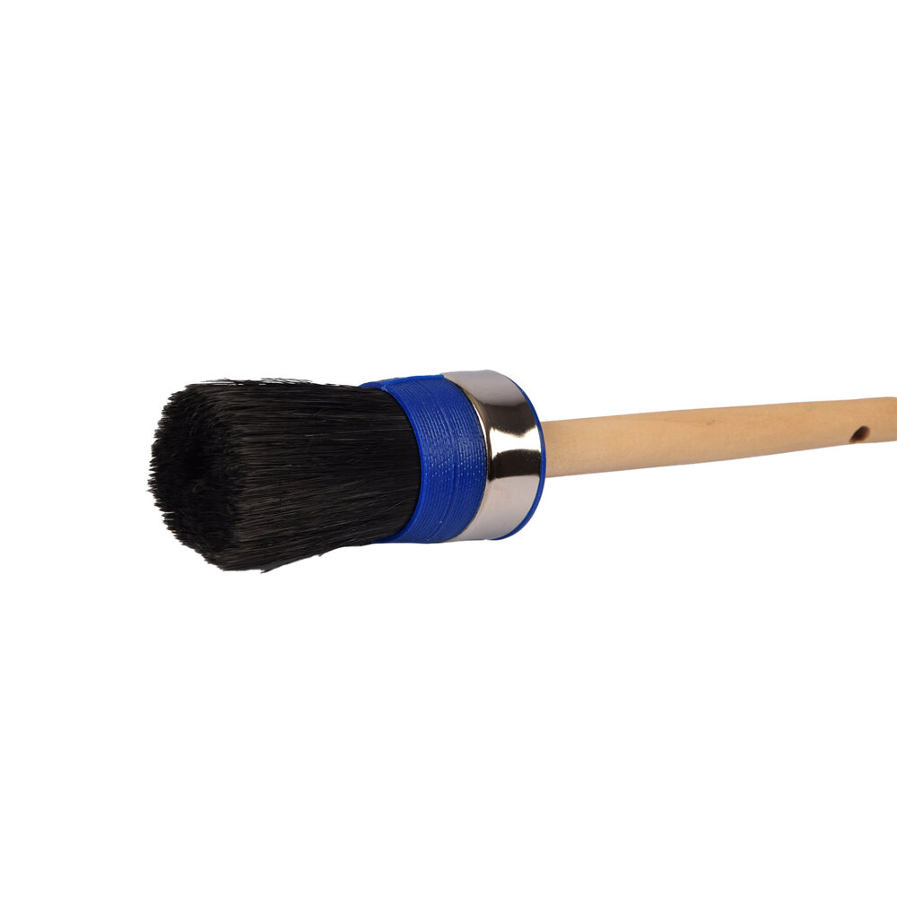 Discountershop Synthetic Paint Brush for Wall Paint and Detail Work - Wide and Round Brushes - Black - Dimensions: 4x26.50 cm Discountershop Synthetic Paint Brush for Wall Paint and Detail Work - Wide and Round Brushes - Black - Dimensions: 4x26.50 cm