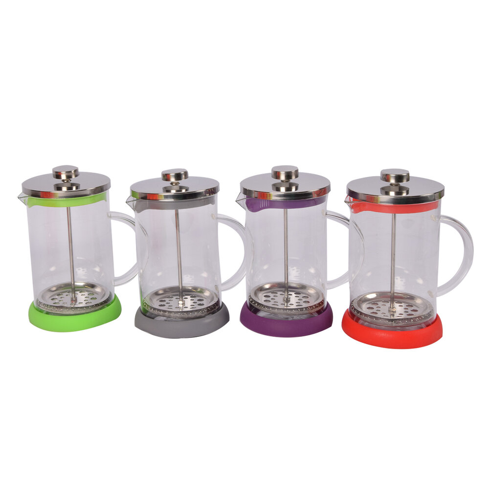 Discountershop Purple Cafetière - Glass Coffee Maker | BPA-Free, Dishwasher Safe | 9x5 cm, 0.39 kg Discountershop Purple Cafetière - Glass Coffee Maker | BPA-Free, Dishwasher Safe | 9x5 cm, 0.39 kg