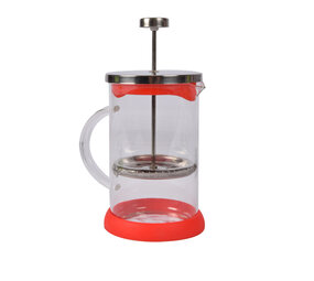 Discountershop Beautiful Red Cafetière - Glass | BPA-free | Dishwasher safe | 9x5 cm, 0.39 kg | Contents: 800ml Discountershop Beautiful Red Cafetière - Glass | BPA-free | Dishwasher safe | 9x5 cm, 0.39 kg | Contents: 800ml