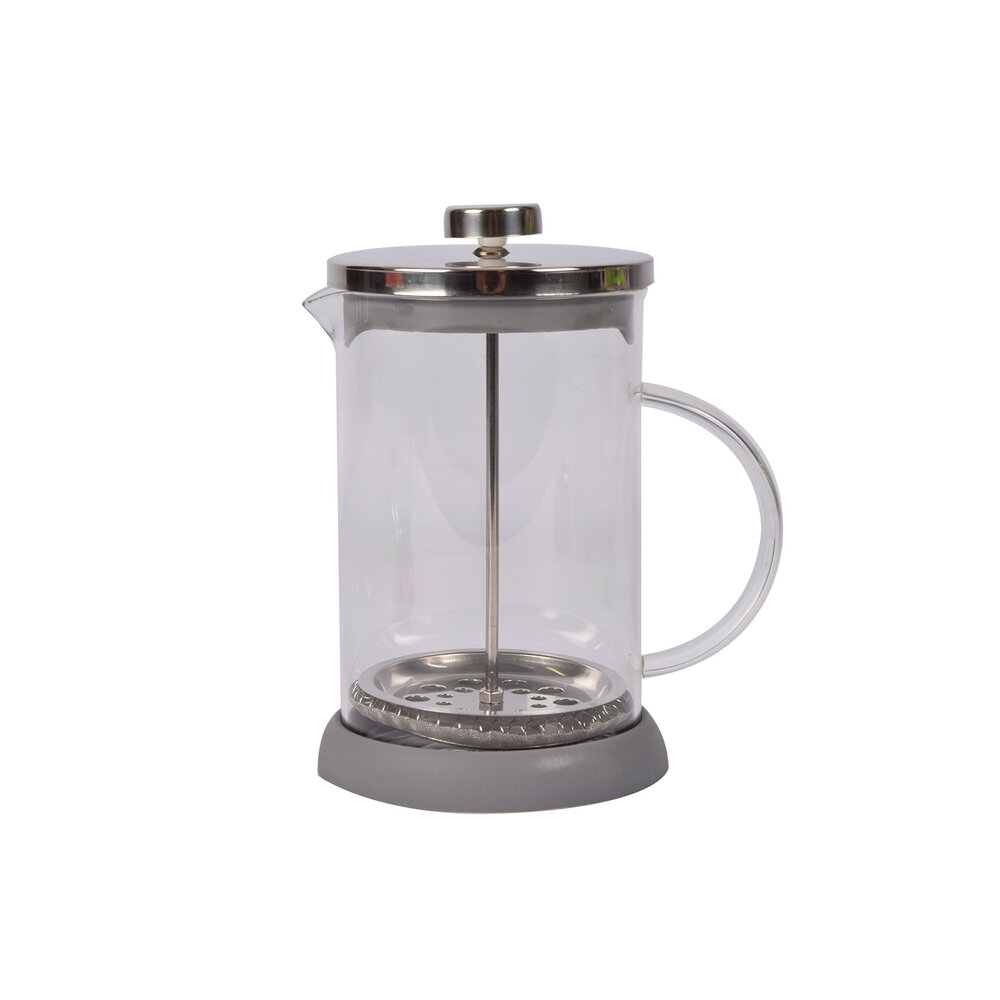 Discountershop Grijze Cafetière - Koffiemaker van Glas - BPA-vrij - 800ml Inhoud - Vaatwasser Veilig Discountershop Grijze Cafetière - Koffiemaker van Glas - BPA-vrij - 800ml Inhoud - Vaatwasser Veilig