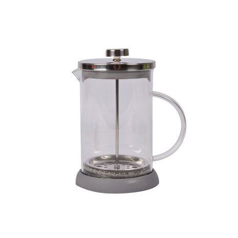 Discountershop Grijze Cafetière - Koffiemaker van Glas - BPA-vrij - 800ml Inhoud - Vaatwasser Veilig Discountershop Grijze Cafetière - Koffiemaker van Glas - BPA-vrij - 800ml Inhoud - Vaatwasser Veilig