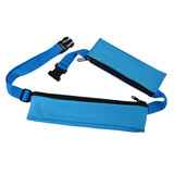 Discountershop Practical Waist Bag - Blue - Perfect for Walking, Cycling & Running - Adjustable (80-107cm)