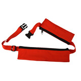 Discountershop Sportieve rode heuptas voor dames - Lichtgewicht polyester, verstelbaar (80 - 107 cm), met 1 vak Discountershop Sportieve rode heuptas voor dames - Lichtgewicht polyester, verstelbaar (80 - 107 cm), met 1 vak