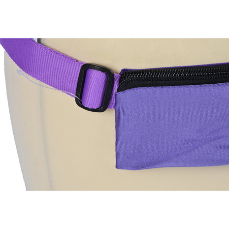 Discountershop Trendy Purple Waist Bag - Ideal for Sports, Festival and Travel - Adjustable fit (80-107cm) - With 1 spacious compartment (150gm) Discountershop Trendy Purple Waist Bag - Ideal for Sports, Festival and Travel - Adjustable fit (80-107cm) - With 1 spacious compartment (150gm)