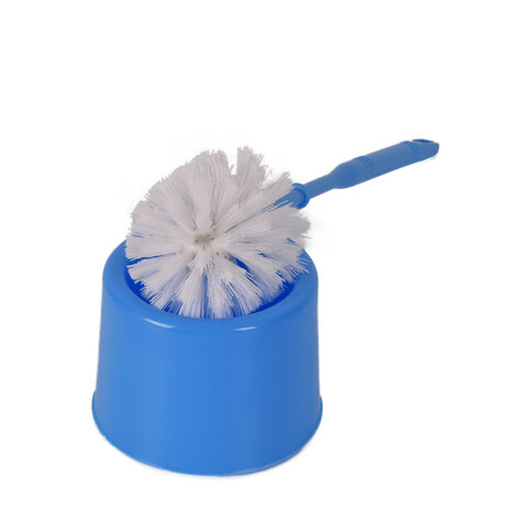 Merkloos Toilet Brush With Holder - Blue Toilet Brush Set For Efficient Toilet Cleaning - Toilet Accessories - 11 cm, Height: 34.5 cm Merkloos Toilet Brush With Holder - Blue Toilet Brush Set For Efficient Toilet Cleaning - Toilet Accessories - 11 cm, Height: 34.5 cm