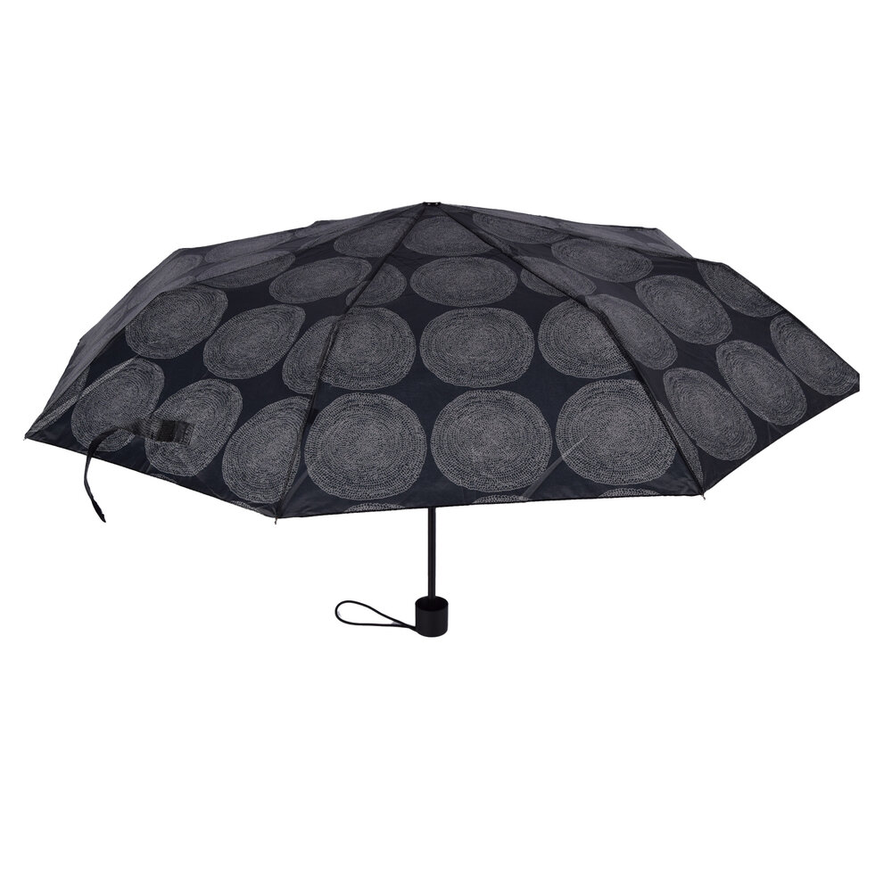Merkloos Sturdy Large Umbrella of 100 cm Diameter - Gray with Large Rounds - 4 cmx51cm - 8 Ribs - Sturdy and Lightweight