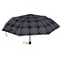 Sturdy Large Umbrella of 100 cm Diameter - Gray with Large Rounds - 4 cmx51cm - 8 Ribs - Sturdy and Lightweight