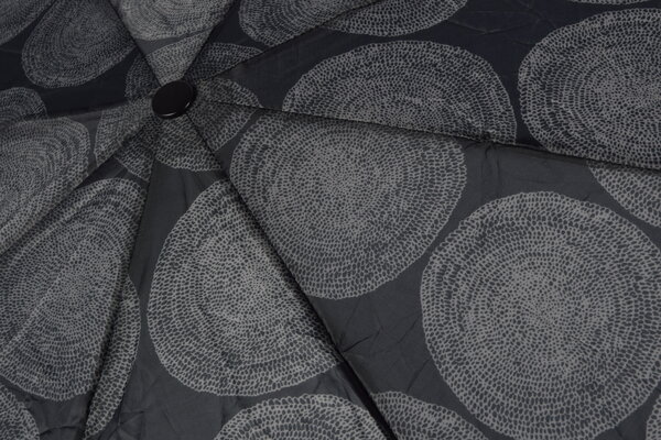 Merkloos Sturdy Large Umbrella of 100 cm Diameter - Gray with Large Rounds - 4 cmx51cm - 8 Ribs - Sturdy and Lightweight