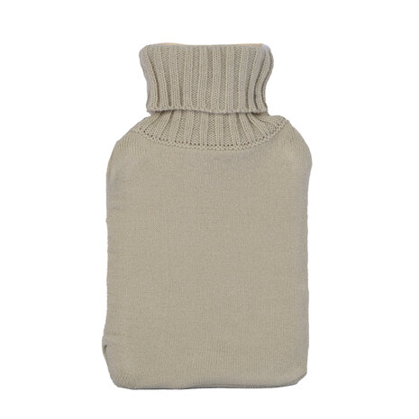 Discountershop Hot water bottle made of polyester and rubber | Beige Color - 28cmx18cm - Winter Accessory for Relaxation Discountershop Hot water bottle made of polyester and rubber | Beige Color - 28cmx18cm - Winter Accessory for Relaxation