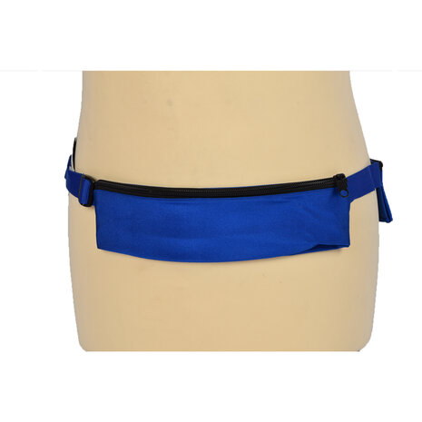 Discountershop Stylish Dark Blue Waist Bag for Women - Adjustable Polyester Belt Bag with One Pocket, Width 80-107cm Discountershop Stylish Dark Blue Waist Bag for Women - Adjustable Polyester Belt Bag with One Pocket, Width 80-107cm