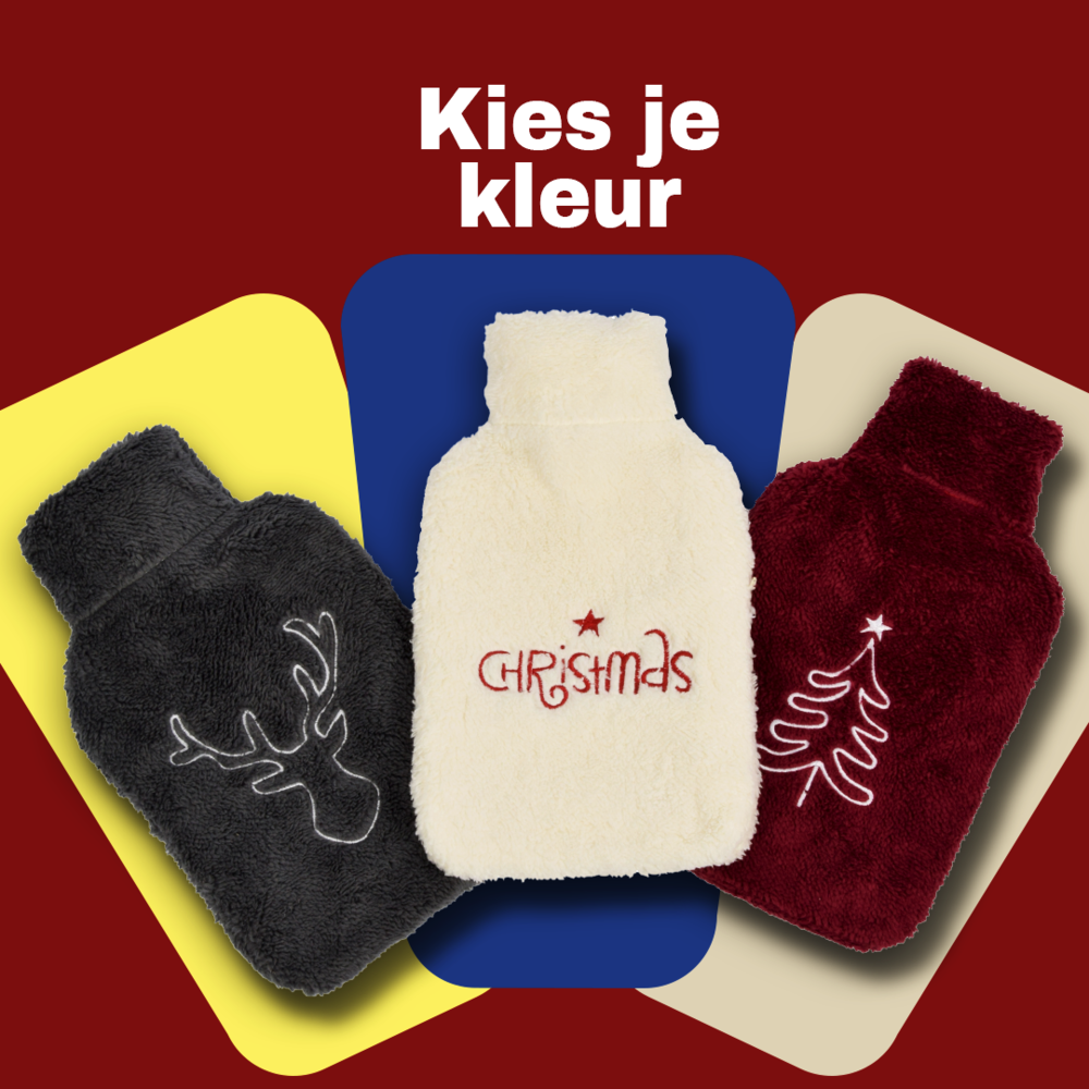 Discountershop Warming White Hot Water Bottle with Cover - Ideal Christmas Gift for Lovers - 21.5 x 34.5 cm