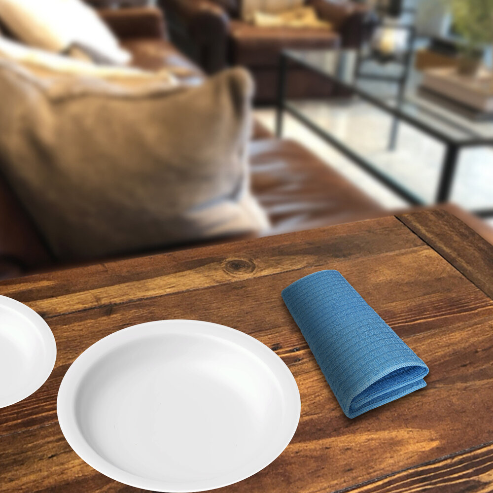 Discountershop Set van 3 Kleurrijke Vaatdoeken - Blauw - Polyester en Katoenmix - 80 gm - 30x40 cm Discountershop Set van 3 Kleurrijke Vaatdoeken - Blauw - Polyester en Katoenmix - 80 gm - 30x40 cm