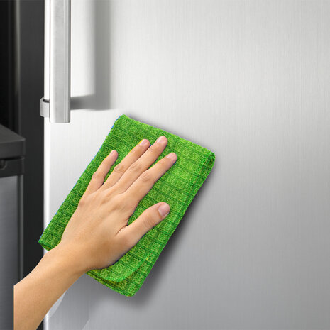 Discountershop Set of 3 Green Cleaning Cloths: Eco-friendly and Absorbent - 30x40 cm Discountershop Set of 3 Green Cleaning Cloths: Eco-friendly and Absorbent - 30x40 cm