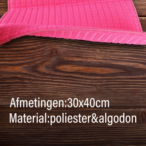 Discountershop Set Van 3 Keukendoeken van Polyester en Katoenmix - Schoonmaaktextiel - Roze - 30x40 cm Discountershop Set Van 3 Keukendoeken van Polyester en Katoenmix - Schoonmaaktextiel - Roze - 30x40 cm