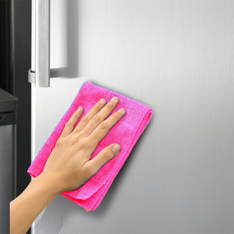 Discountershop Set Of 3 Kitchen Towels made of Polyester and Cotton Blend - Cleaning Textiles - Pink - 30x40 cm Discountershop Set Of 3 Kitchen Towels made of Polyester and Cotton Blend - Cleaning Textiles - Pink - 30x40 cm