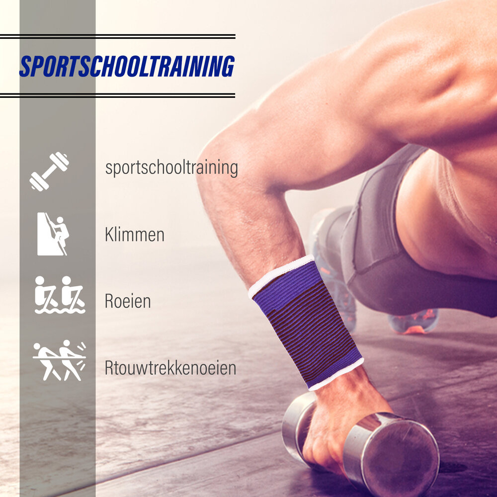 Merkloos Polsbrace in Blauw - Sterke Ondersteuning en Bescherming voor Gezonde Polsen - 13cmx7.5cm | Maat M Merkloos Polsbrace in Blauw - Sterke Ondersteuning en Bescherming voor Gezonde Polsen - 13cmx7.5cm | Maat M