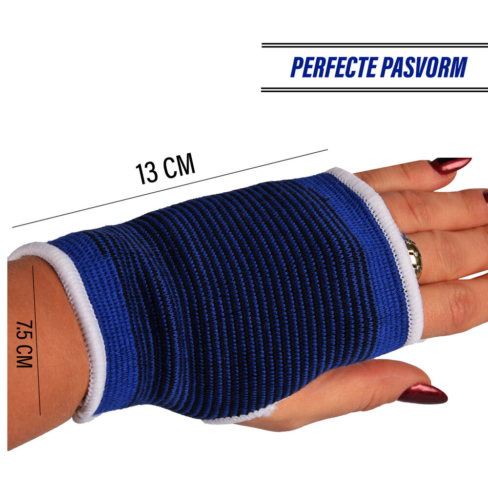Merkloos Adjustable Wrist Brace for optimal support and comfort – Size – S -  Blue Elastic - Wrist Support without Height Adjustment - 7.5cm x 11cm Merkloos Adjustable Wrist Brace for optimal support and comfort – Size – S -  Blue Elastic - Wrist Support without Height Adjustment - 7.5cm x 11cm