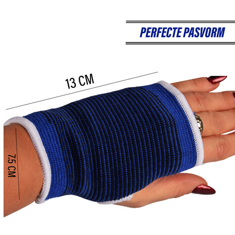 Merkloos Adjustable Wrist Brace for optimal support and comfort – Size – S -  Blue Elastic - Wrist Support without Height Adjustment - 7.5cm x 11cm Merkloos Adjustable Wrist Brace for optimal support and comfort – Size – S -  Blue Elastic - Wrist Support without Height Adjustment - 7.5cm x 11cm