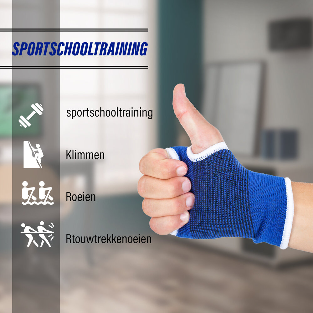 Merkloos Adjustable Wrist Brace for optimal support and comfort – Size – S -  Blue Elastic - Wrist Support without Height Adjustment - 7.5cm x 11cm Merkloos Adjustable Wrist Brace for optimal support and comfort – Size – S -  Blue Elastic - Wrist Support without Height Adjustment - 7.5cm x 11cm