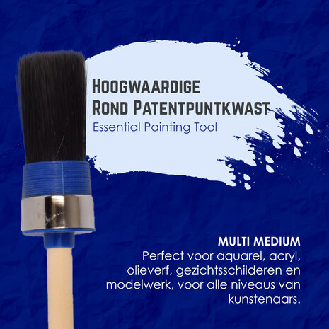 Discountershop Hoogwaardige Zwarte Verfkwasten van Hout - Breedte 3.50 cm - Lengte 25 cm Discountershop Hoogwaardige Zwarte Verfkwasten van Hout - Breedte 3.50 cm - Lengte 25 cm