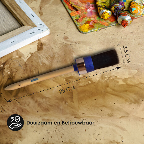 Discountershop Hoogwaardige Zwarte Verfkwasten van Hout - Breedte 3.50 cm - Lengte 25 cm Discountershop Hoogwaardige Zwarte Verfkwasten van Hout - Breedte 3.50 cm - Lengte 25 cm