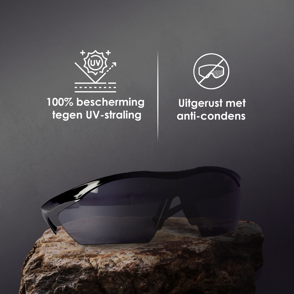 Discountershop Sport Zonnebril Heren - Smoke Lenzen - UV-bescherming - TR90 Montuur - Retro Design - Sportbril Accessoires Discountershop Sport Zonnebril Heren - Smoke Lenzen - UV-bescherming - TR90 Montuur - Retro Design - Sportbril Accessoires