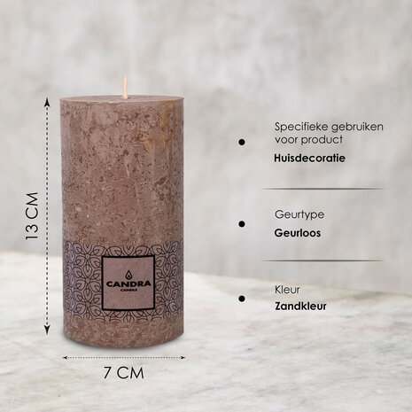 Discountershop Goodkope Stompkaarsen Beige - Rustieke Kaarsen - Ongeparfumeerd - 7 cm x 13 cm - Kaarsenwinkel Discountershop Goodkope Stompkaarsen Beige - Rustieke Kaarsen - Ongeparfumeerd - 7 cm x 13 cm - Kaarsenwinkel