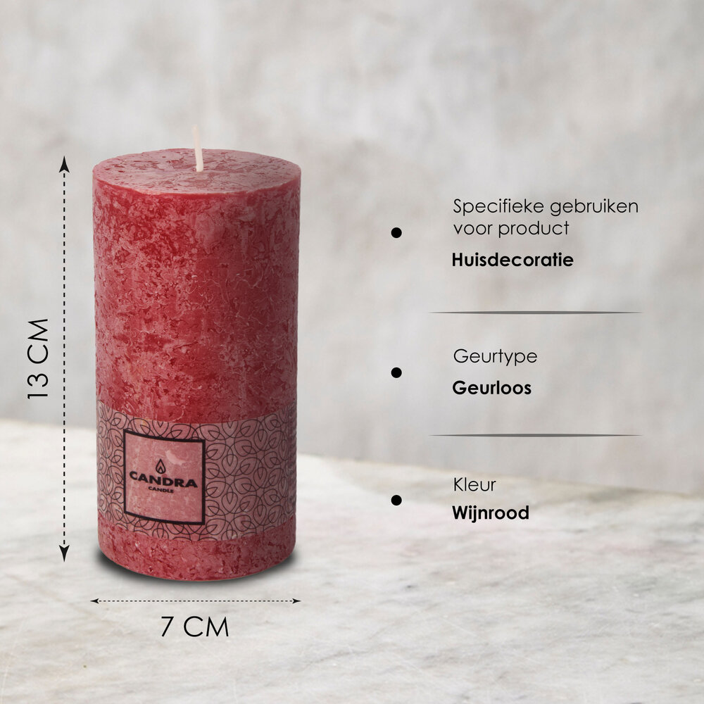 Discountershop Atmospheric pillar candles of 7x13 cm - Large Candles - Candle Shop Discountershop Atmospheric pillar candles of 7x13 cm - Large Candles - Candle Shop