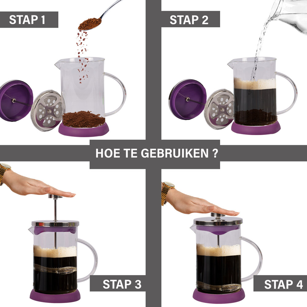 Discountershop Schitterende Rode Cafetière - Glas | BPA-vrij | Geschikt voor de Vaatwasser | 9x5 cm, 0.39 kg | Inhoud: 800ml Discountershop Schitterende Rode Cafetière - Glas | BPA-vrij | Geschikt voor de Vaatwasser | 9x5 cm, 0.39 kg | Inhoud: 800ml
