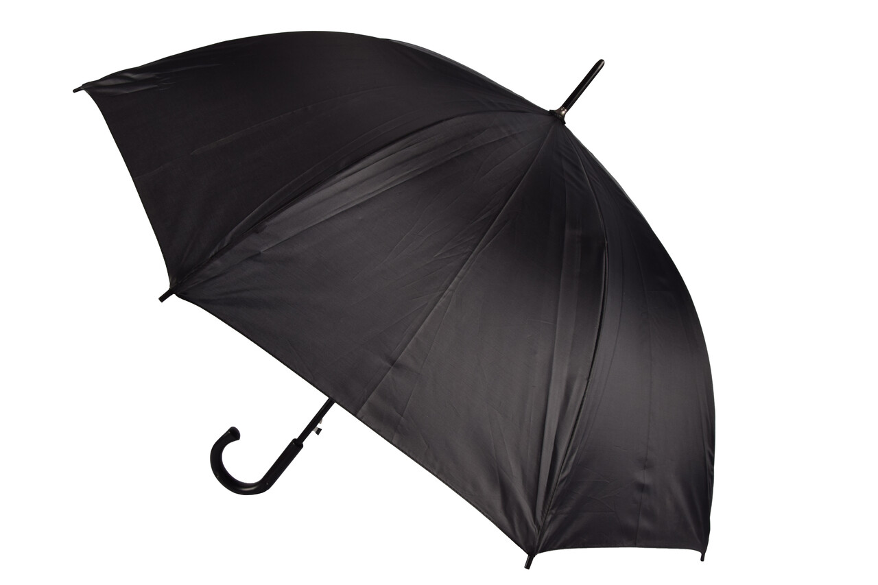 Impliva Paraplu | Stevige Paraplu | 112 cm | Limited Edition | Grote Paraplu | Zwarte | Automatische Paraplu | Voor Volwassenen | Windbestendige paraplu | Stijlvol en Extra Groot