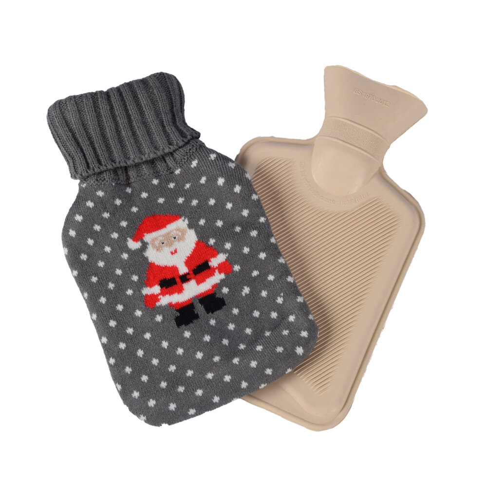 Discountershop Hot Water Bottle for Relaxation - 100% Polyester - Gray and Red - 16.50cm - Relax with a Soft Hot Water Bottle Discountershop Hot Water Bottle for Relaxation - 100% Polyester - Gray and Red - 16.50cm - Relax with a Soft Hot Water Bottle