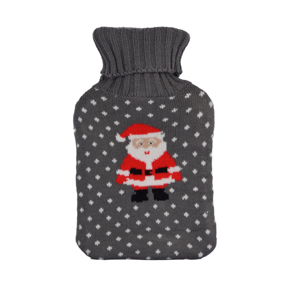 Discountershop Hot Water Bottle for Relaxation - 100% Polyester - Gray and Red - 16.50cm - Relax with a Soft Hot Water Bottle Discountershop Hot Water Bottle for Relaxation - 100% Polyester - Gray and Red - 16.50cm - Relax with a Soft Hot Water Bottle