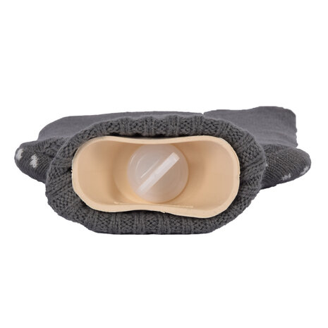 Discountershop Hot Water Bottle for Relaxation - 100% Polyester - Gray and Red - 16.50cm - Relax with a Soft Hot Water Bottle Discountershop Hot Water Bottle for Relaxation - 100% Polyester - Gray and Red - 16.50cm - Relax with a Soft Hot Water Bottle