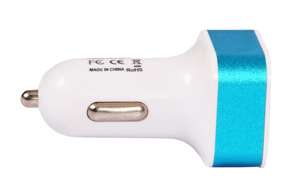 Discountershop Chargers | Blue | Car Charger | USB Charger | 2 Ports | Model C08 | DC5.0V/2.0A Output - DC12-24V RX Input Discountershop Chargers | Blue | Car Charger | USB Charger | 2 Ports | Model C08 | DC5.0V/2.0A Output - DC12-24V RX Input