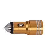Discountershop Opladers | Goud | Auto Oplader | 2 Poorten | Dubbele USB Poort | Model C08 | Snel Opladen | 5V Output – 12V AutoACCU Input Discountershop Opladers | Goud | Auto Oplader | 2 Poorten | Dubbele USB Poort | Model C08 | Snel Opladen | 5V Output – 12V AutoACCU Input