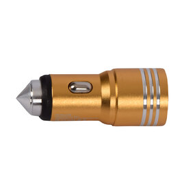 Discountershop Opladers | Goud | Auto Oplader | 2 Poorten | Dubbele USB Poort | Model C08 | Snel Opladen | 5V Output – 12V AutoACCU Input Discountershop Opladers | Goud | Auto Oplader | 2 Poorten | Dubbele USB Poort | Model C08 | Snel Opladen | 5V Output – 12V AutoACCU Input