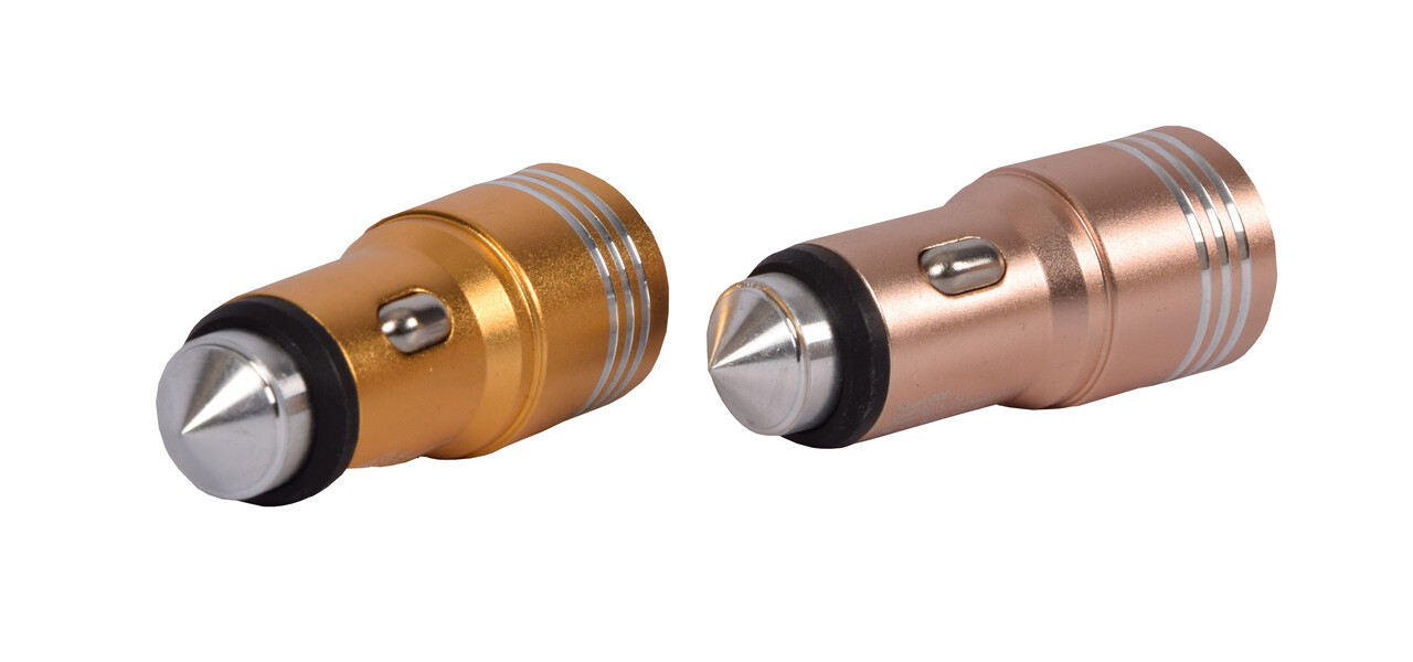 Discountershop Opladers | Goud | Auto Oplader | 2 Poorten | Dubbele USB Poort | Model C08 | Snel Opladen | 5V Output – 12V AutoACCU Input Discountershop Opladers | Goud | Auto Oplader | 2 Poorten | Dubbele USB Poort | Model C08 | Snel Opladen | 5V Output – 12V AutoACCU Input