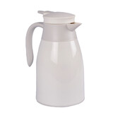 Discountershop Elegant 1 Liter White Plastic Thermos Flask with Lid - Durable Insulated Bottle for On-the-Go Discountershop Elegant 1 Liter White Plastic Thermos Flask with Lid - Durable Insulated Bottle for On-the-Go