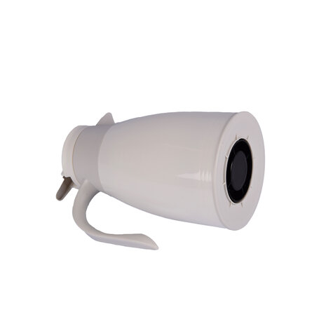 Discountershop Elegant 1 Liter White Plastic Thermos Flask with Lid - Durable Insulated Bottle for On-the-Go