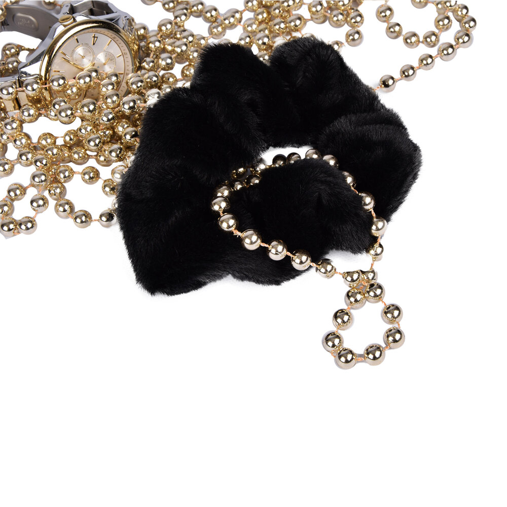 Discountershop Trendy Haar Scrunchies van Zachte Polyester | Zwart | 4x12 cm - Comfortabele Scrunchies voor Trendy Kapsels Discountershop Trendy Haar Scrunchies van Zachte Polyester | Zwart | 4x12 cm - Comfortabele Scrunchies voor Trendy Kapsels