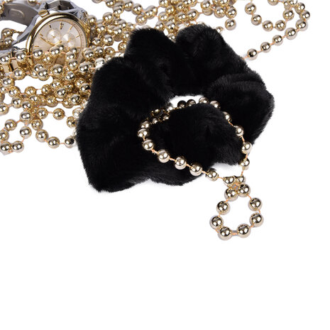 Discountershop Trendy Haar Scrunchies van Zachte Polyester | Zwart | 4x12 cm - Comfortabele Scrunchies voor Trendy Kapsels Discountershop Trendy Haar Scrunchies van Zachte Polyester | Zwart | 4x12 cm - Comfortabele Scrunchies voor Trendy Kapsels