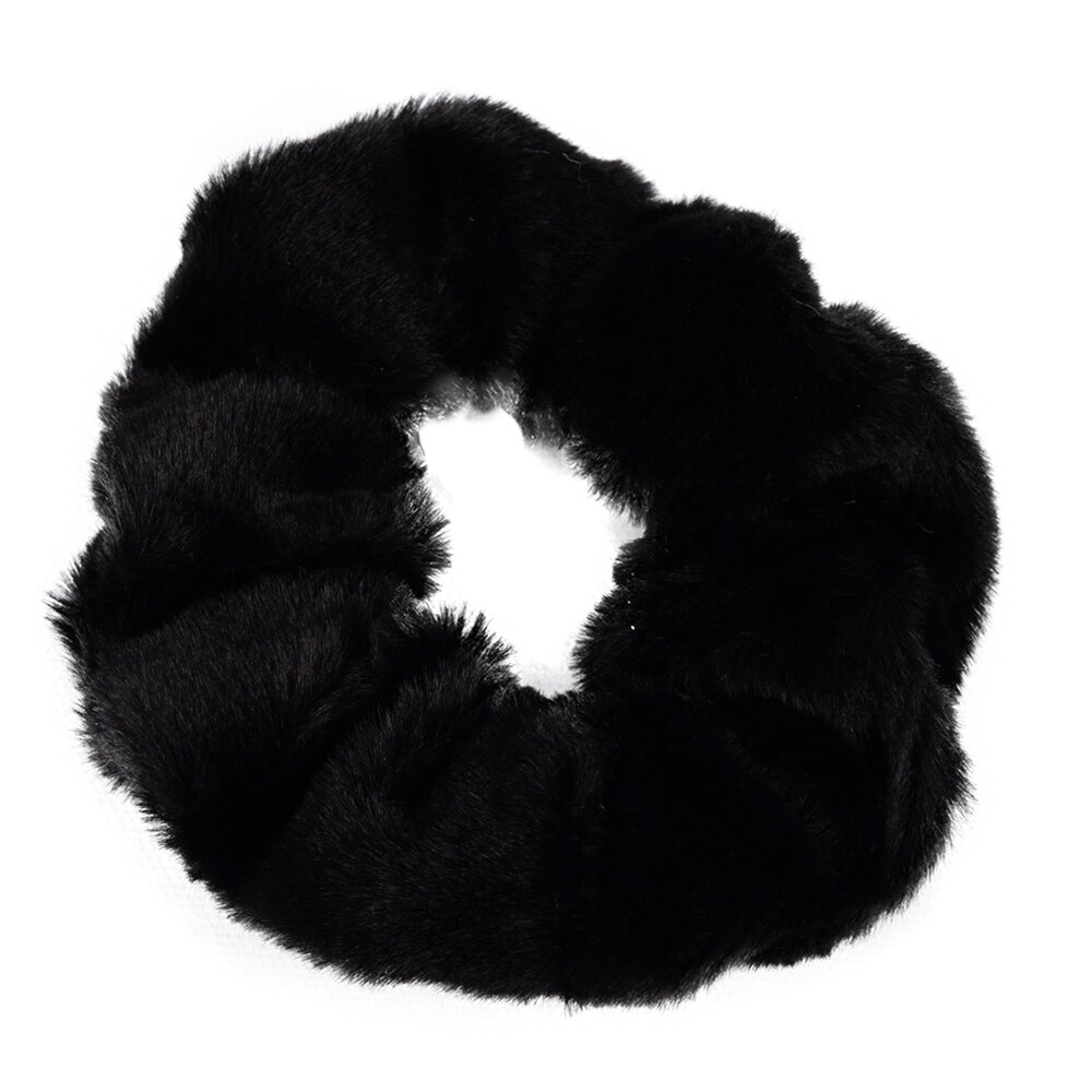 Discountershop Trendy Hair Scrunchies made of Soft Polyester | Black | 4x12 cm - Comfortable Scrunchies for Trendy Hairstyles Discountershop Trendy Hair Scrunchies made of Soft Polyester | Black | 4x12 cm - Comfortable Scrunchies for Trendy Hairstyles