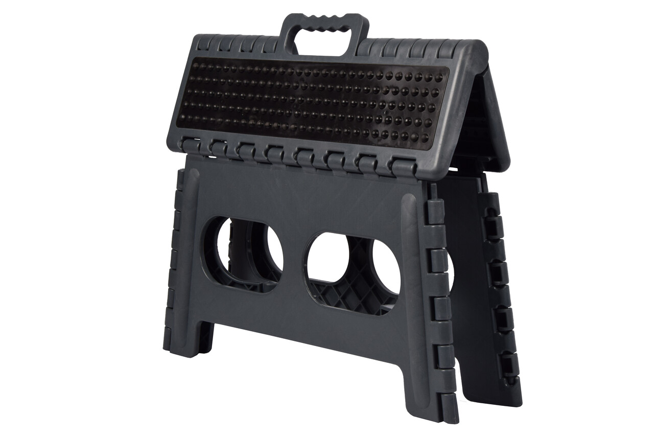 Discountershop keukenkrukjes en opstapjes - Zwart - Opvouwbaar, Kunststof, 38x22x24cm Discountershop keukenkrukjes en opstapjes - Zwart - Opvouwbaar, Kunststof, 38x22x24cm