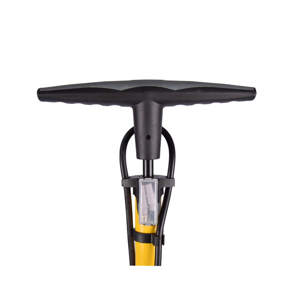 Discountershop Powerful Bicycle Foot Pump with Pressure Gauge - 72cmx25cm - Yellow Steel - 11 Bar - Perfect Tire Pressure Discountershop Powerful Bicycle Foot Pump with Pressure Gauge - 72cmx25cm - Yellow Steel - 11 Bar - Perfect Tire Pressure