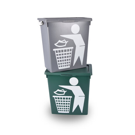 Discountershop Odorless Kitchen Trash Can (12L) - Dark Gray - Compact Size - Easy to Clean - Ideal for Residual & Organic Waste Discountershop Odorless Kitchen Trash Can (12L) - Dark Gray - Compact Size - Easy to Clean - Ideal for Residual & Organic Waste