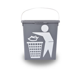 Discountershop Geurloze Keuken Prullenbak (12L) - Donkergrijs - Compact Formaat - Eenvoudig Schoon te Maken - Ideaal voor Rest- & GFT-Afval Discountershop Geurloze Keuken Prullenbak (12L) - Donkergrijs - Compact Formaat - Eenvoudig Schoon te Maken - Ideaal voor Rest- & GFT-Afval