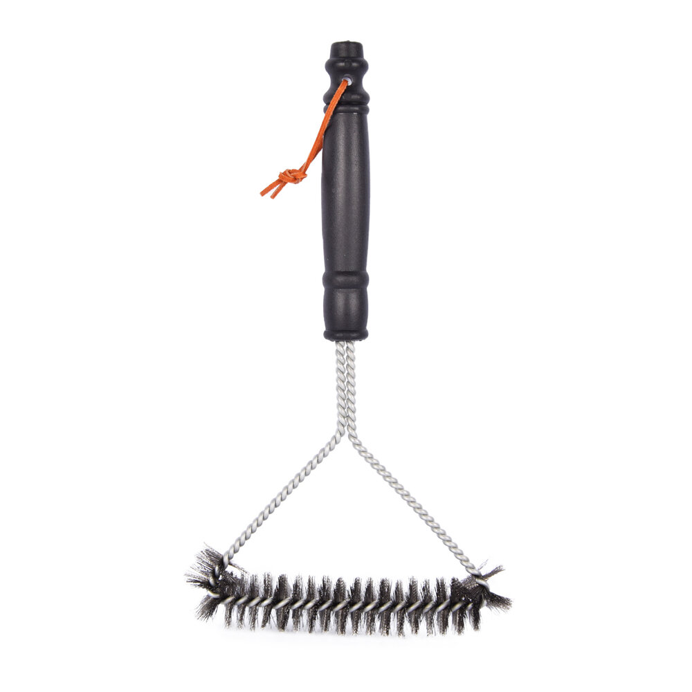 Discountershop Stainless Steel BBQ Cleaning Brush - Powerful Cleaning - Safe & Efficient - Black & Silver | 31cmx17cm