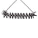 Discountershop Stainless Steel BBQ Cleaning Brush - Powerful Cleaning - Safe & Efficient - Black & Silver | 31cmx17cm
