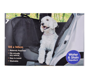Discountershop Comfortable Dog Blanket for Car and Home Use - Waterproof - Polyester - Black - 145x135cm Discountershop Comfortable Dog Blanket for Car and Home Use - Waterproof - Polyester - Black - 145x135cm