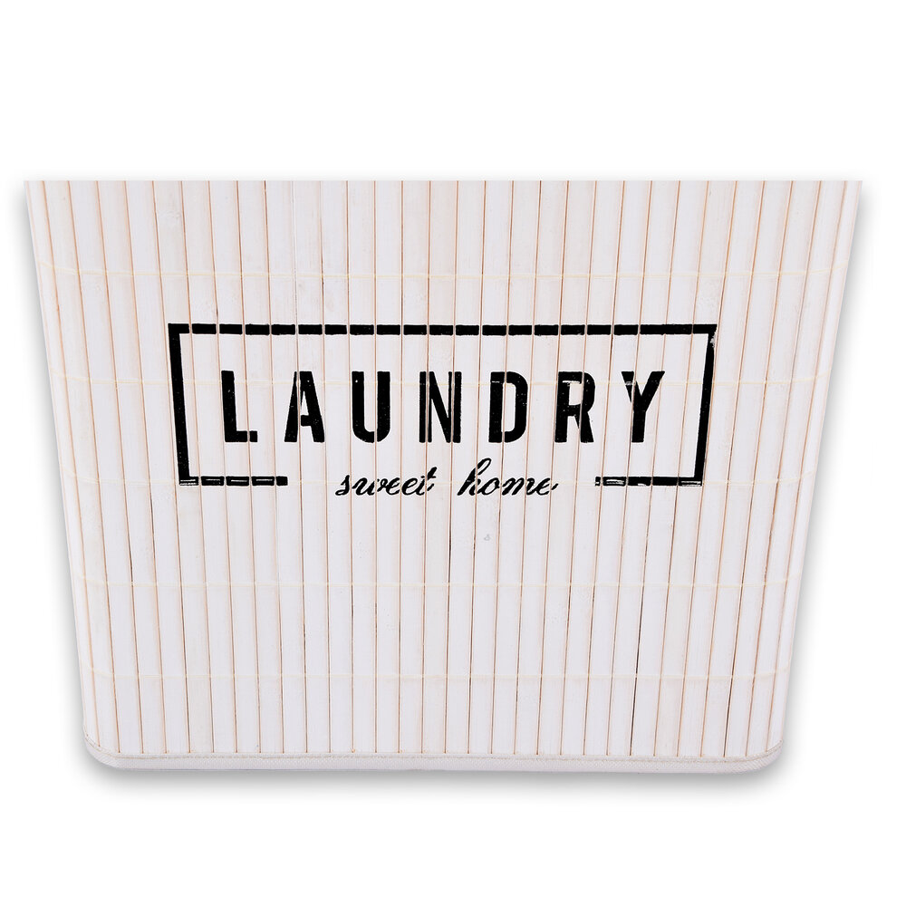Discountershop Laundry basket | Set | 37 liters | Bamboo laundry basket | White | Storage basket | 14 cm*12 cm*24 cm | Laundry box | Ideal for laundry and toy storage Discountershop Laundry basket | Set | 37 liters | Bamboo laundry basket | White | Storage basket | 14 cm*12 cm*24 cm | Laundry box | Ideal for laundry and toy storage